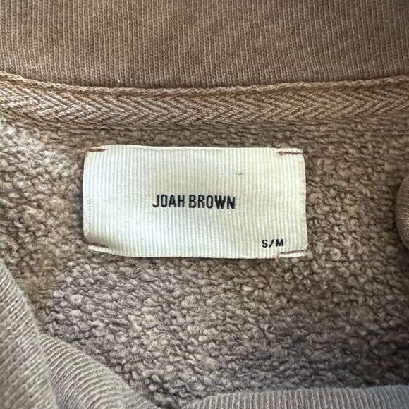 Joah Brown Turtleneck Sweatshirt in Cocoa French Size S/M - Picture 5 of 7